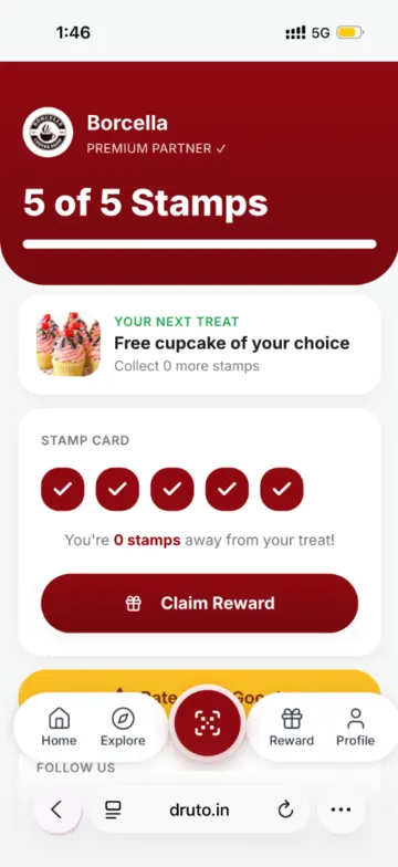 A stamp card that never gets lost